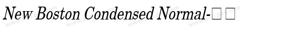 New Boston Condensed Normal字体转换